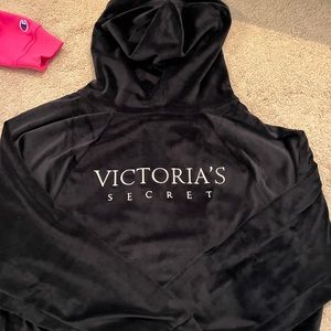 Victoria secret velour cropped jacket